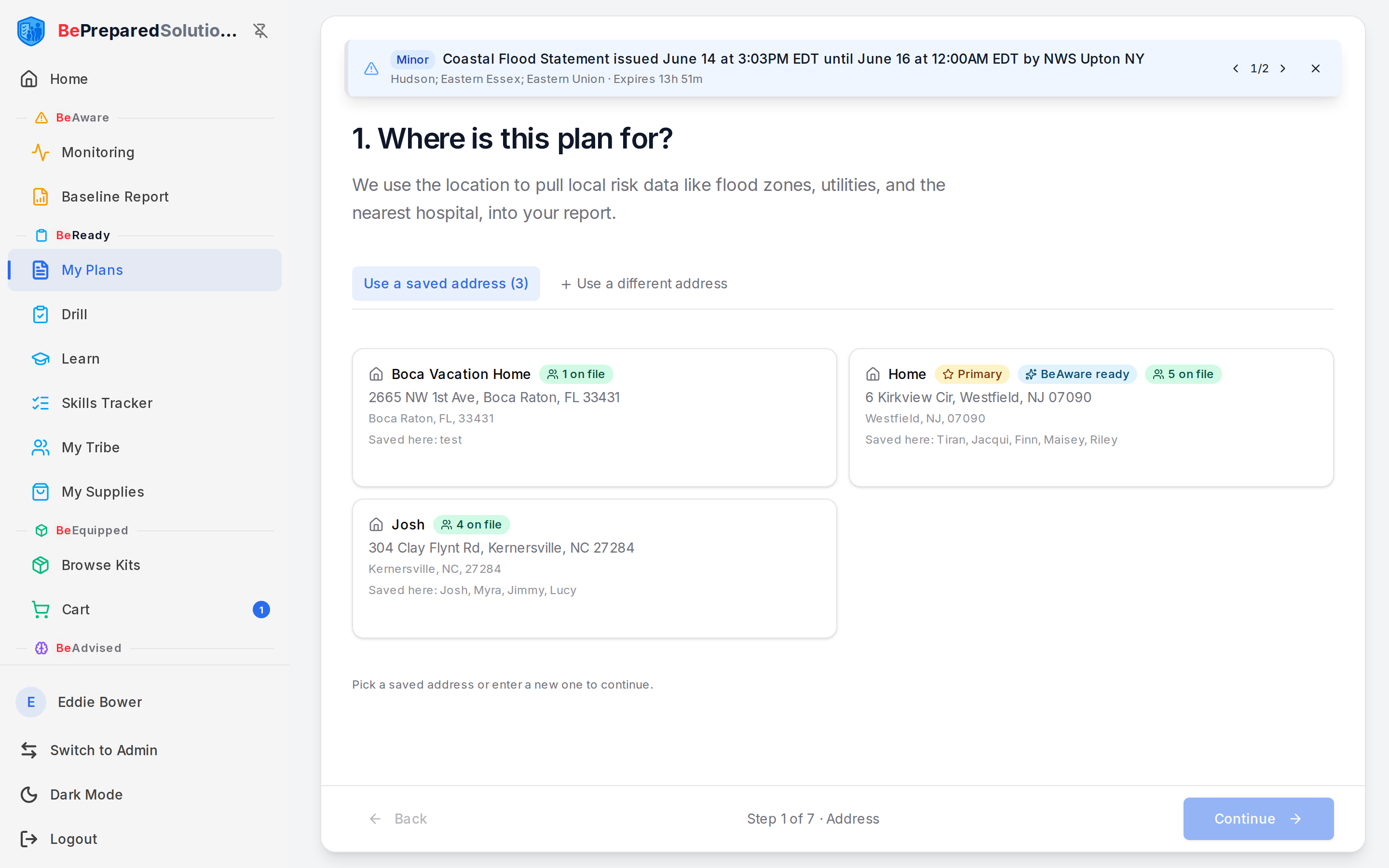 Step 1: where the plan is for