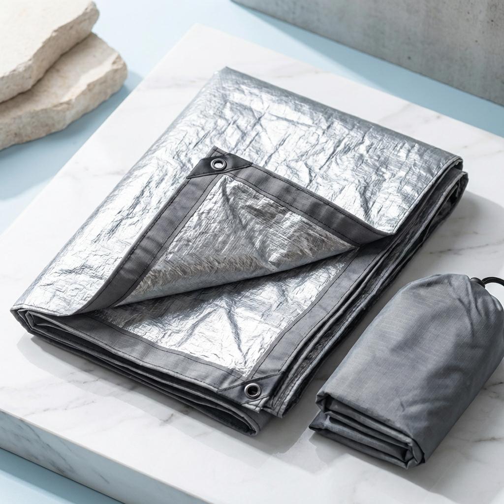 Heavy duty waterproof tarp with grommets - mylar