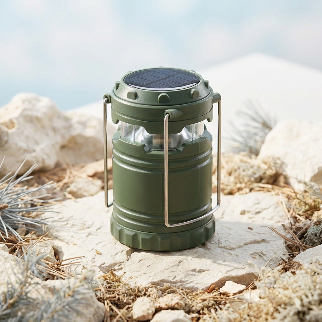 2 pack - 5000mAh Solar and Hand Crank Portable Rechargeable Battery Powered Lantern