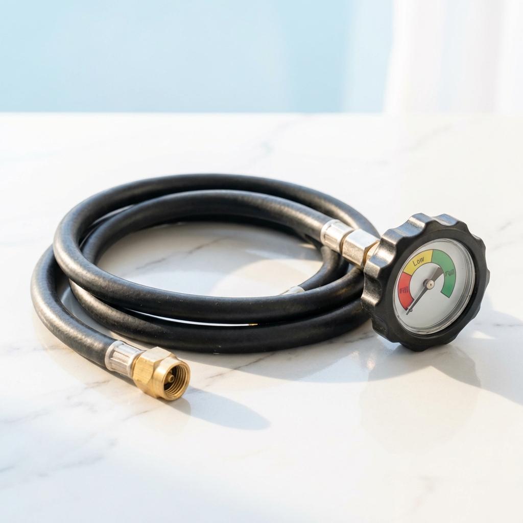 Propane Tank Hose - with built in fuel level gauge (short)