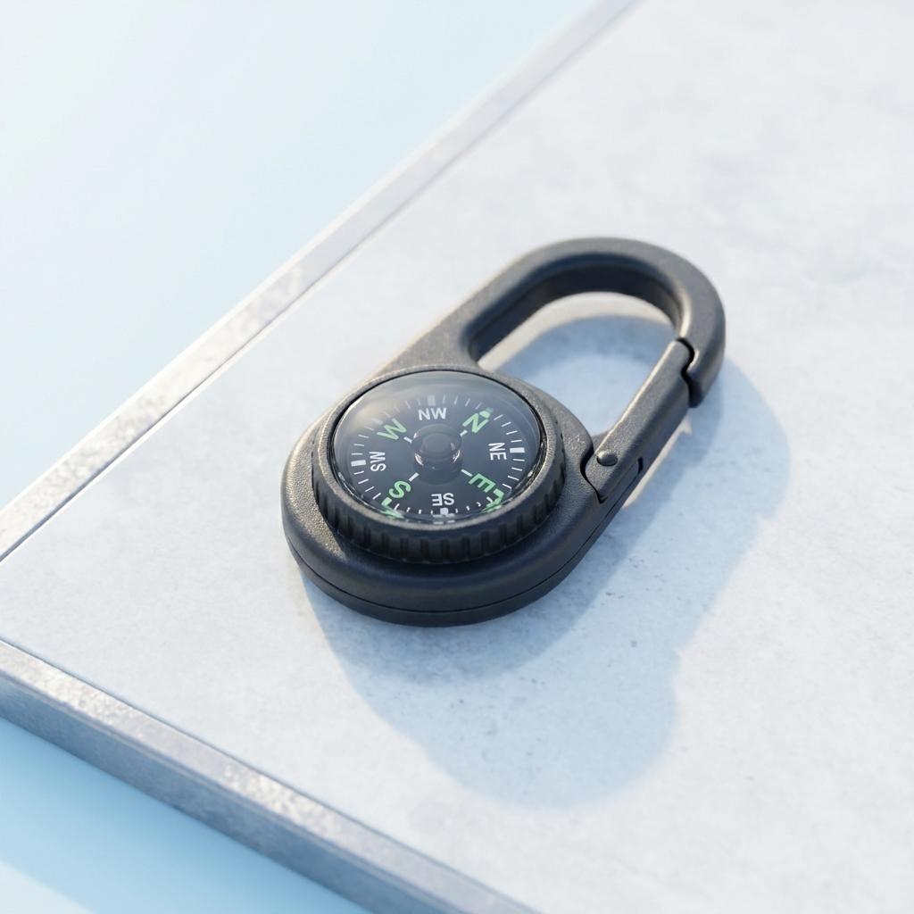 Carabiner Plastic Compass