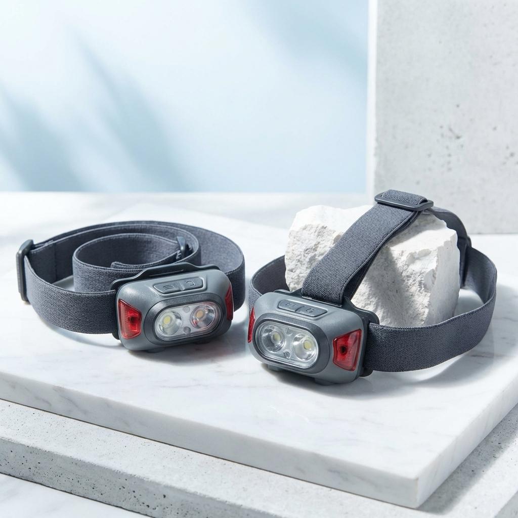 2 pack - LED Headlamp, Water Resistant, batteries included